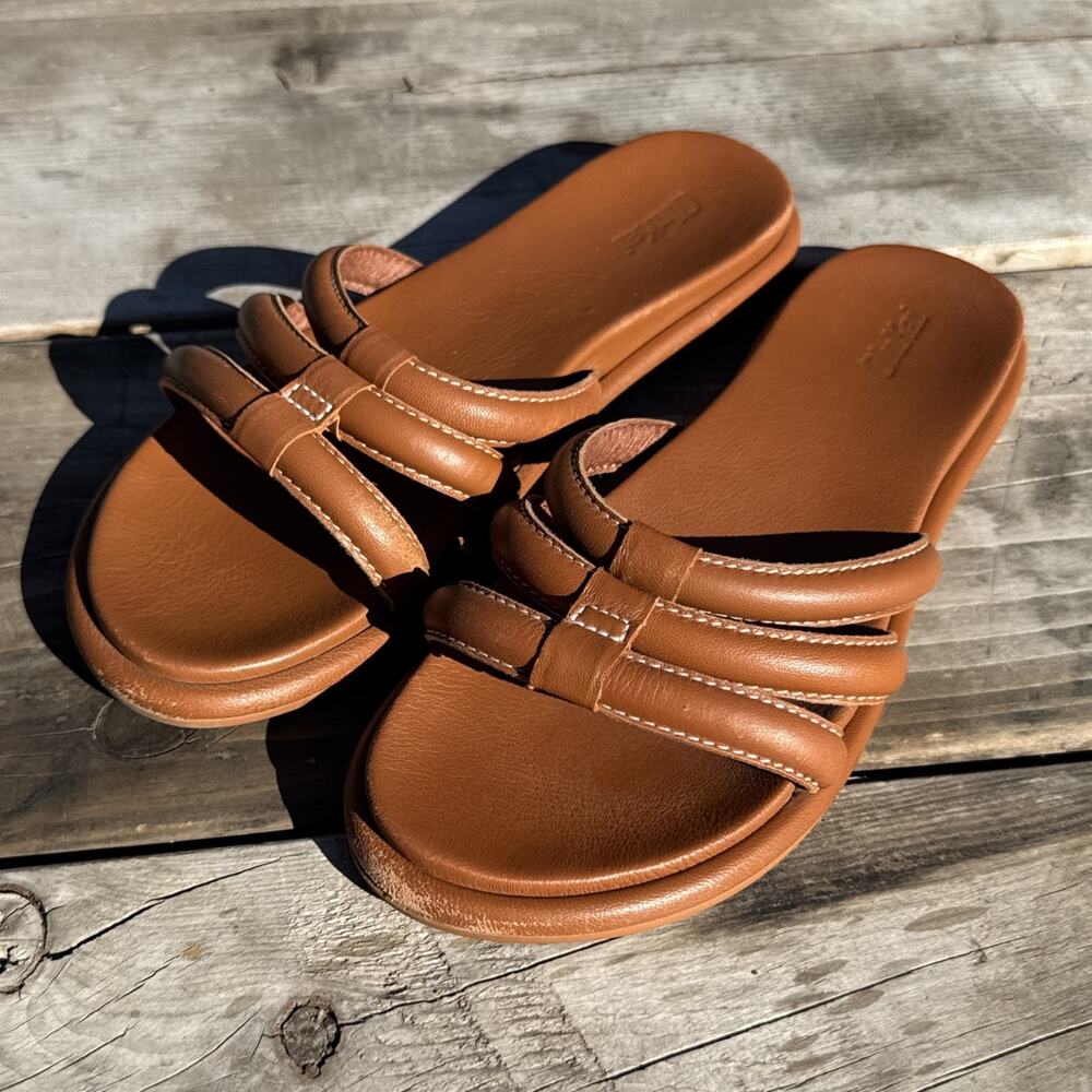 OLUKAI Women's Size 9 Tiare Fox Brown Slide Flip Flops Sandals Shoes